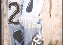 Jean wide leg personalizado pintado a mano