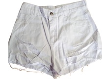 Short de jean rígido blanco talle 40
